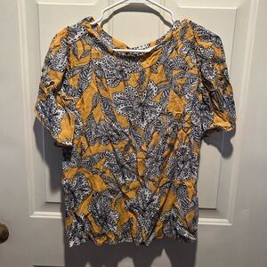 LOFT, floral blouse